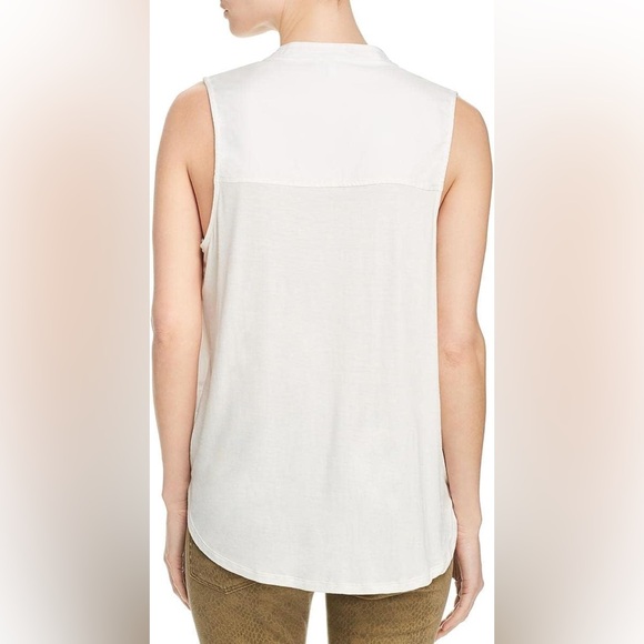 Splendid Hi-Low Surplice Sleeveless Blouse White - Picture 2 of 9